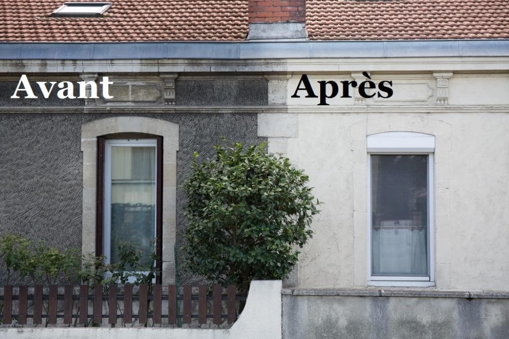 Façade en Crépi
